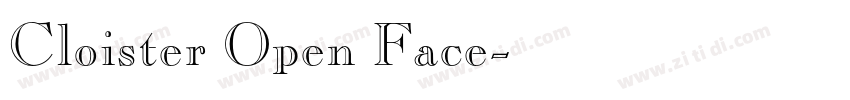 Cloister Open Face字体转换